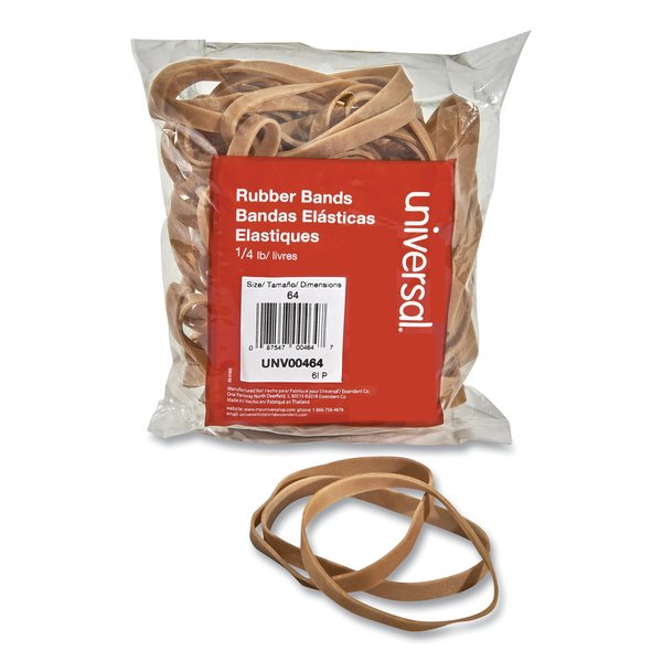 Universal Rubberbands, Size 64, 1/4 lb., PK80 UNV00464